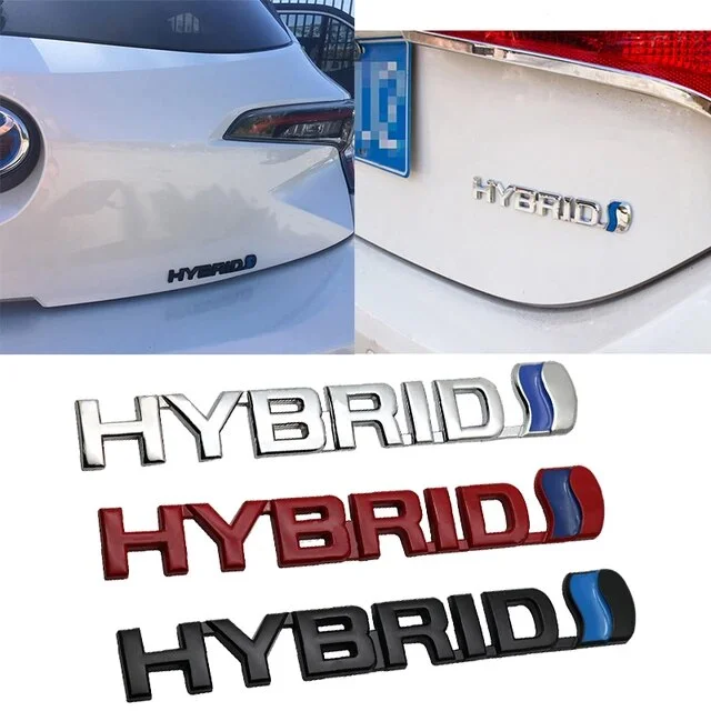 3D For Toyota HYBRID Car Logo Stickers Refitting Metal Emblem Badge Decal Auto Accessories  Prius Camry Crown Auris Rav4 Corolla