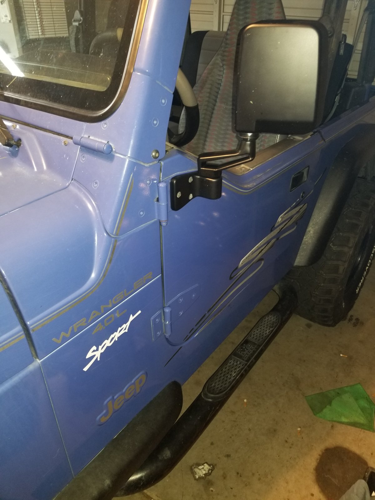 Black hinges on blue Jeep: will it look good | Jeep Wrangler TJ Forum