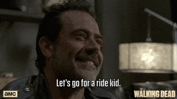 jeffrey dean morgan lets go for a ride kid GIF by The Walking Dead