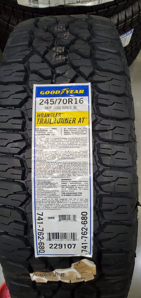 Anyone have experience with Goodyear Wrangler Trailrunner A/T tires? | Jeep  Wrangler TJ Forum