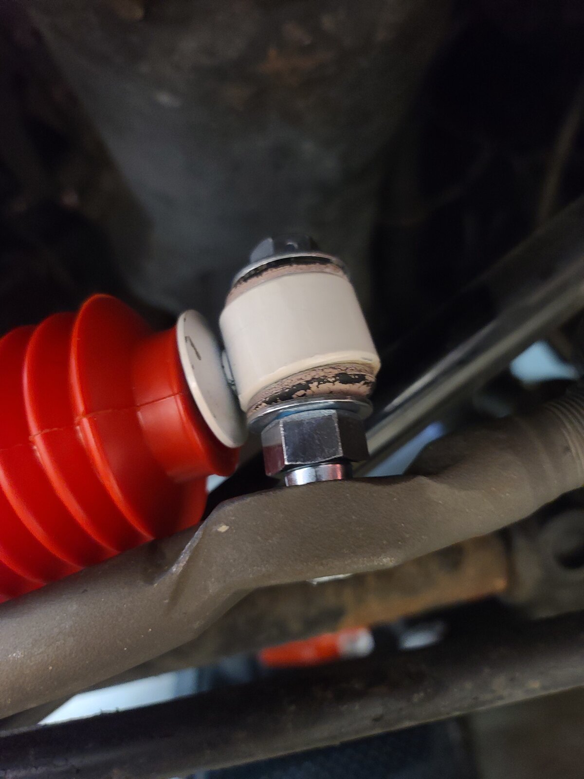 Steering stabilizer bolt / nut won't tighten all the way Jeep