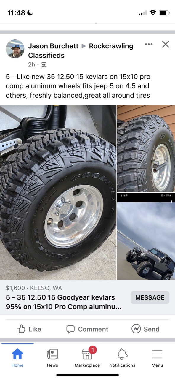 Anyone still looking for  Goodyear MTR Kevlar tires? | Jeep  Wrangler TJ Forum