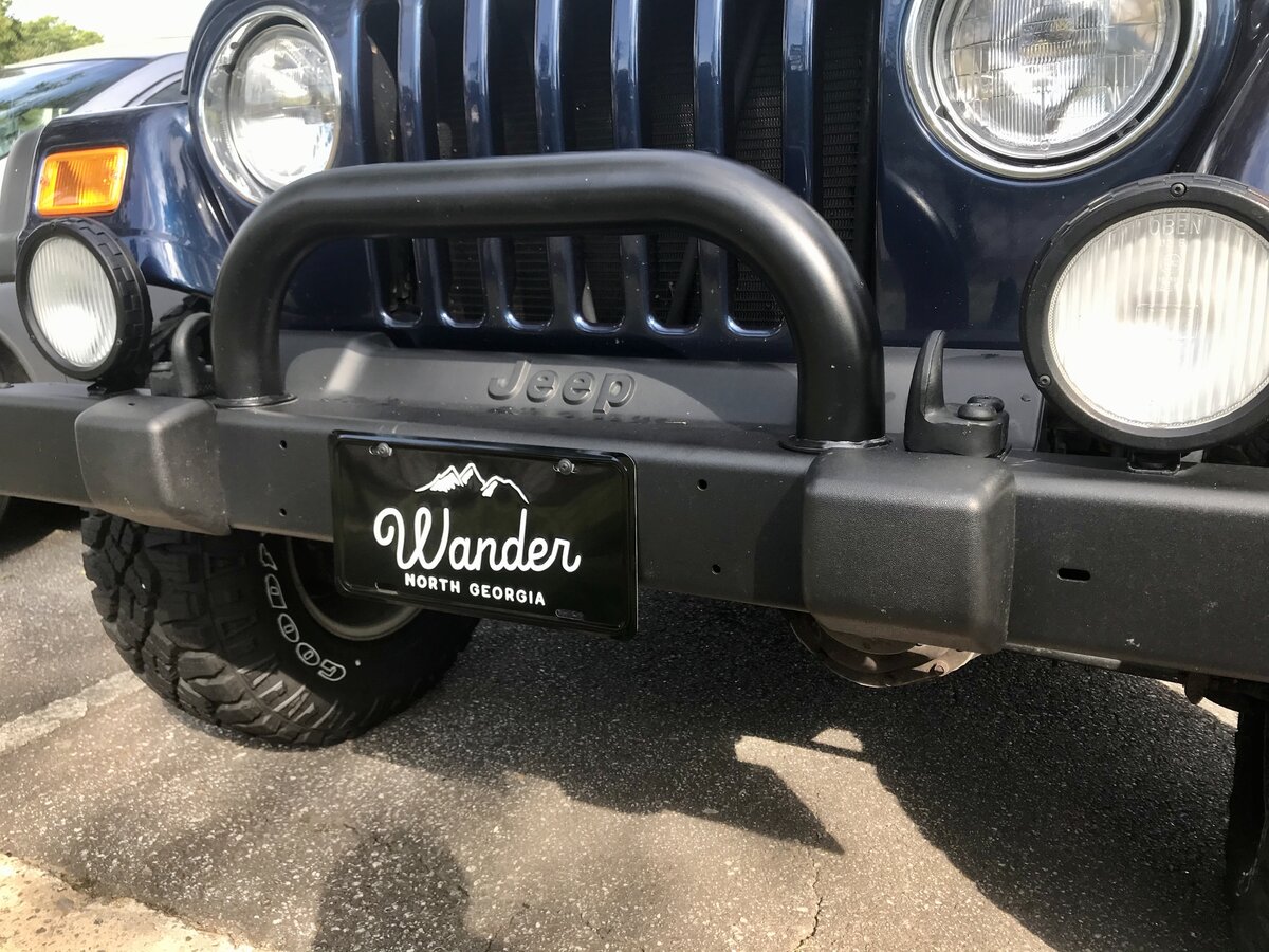 How to mount front license plate on stock bumper | Jeep Wrangler TJ Forum