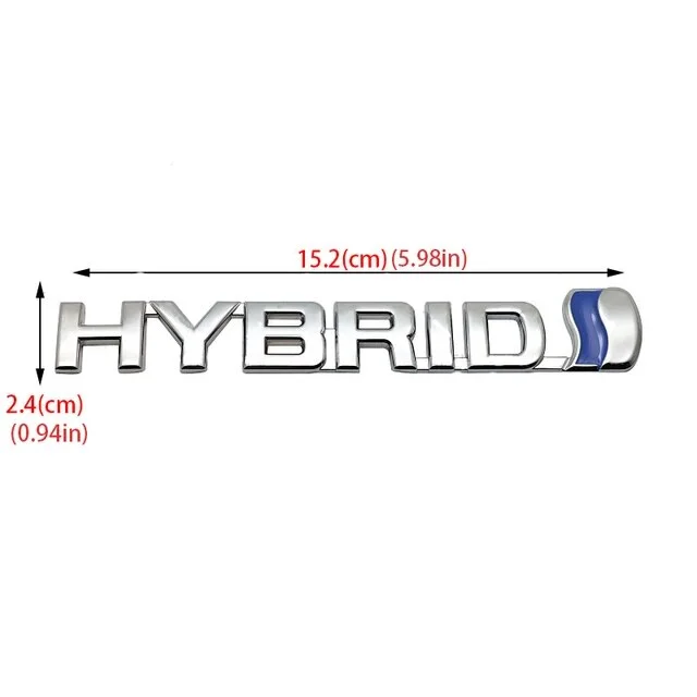 3D For Toyota HYBRID Car Logo Stickers Refitting Metal Emblem Badge Decal Auto Accessories  Prius Camry Crown Auris Rav4 Corolla