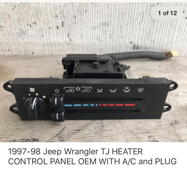 Introducir 62+ imagen 1997 jeep wrangler hvac control unit