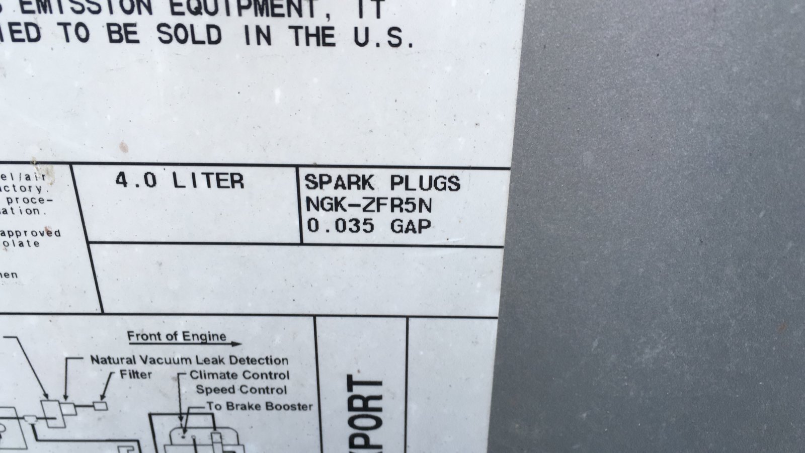 Spark plug gap | Jeep Wrangler TJ Forum