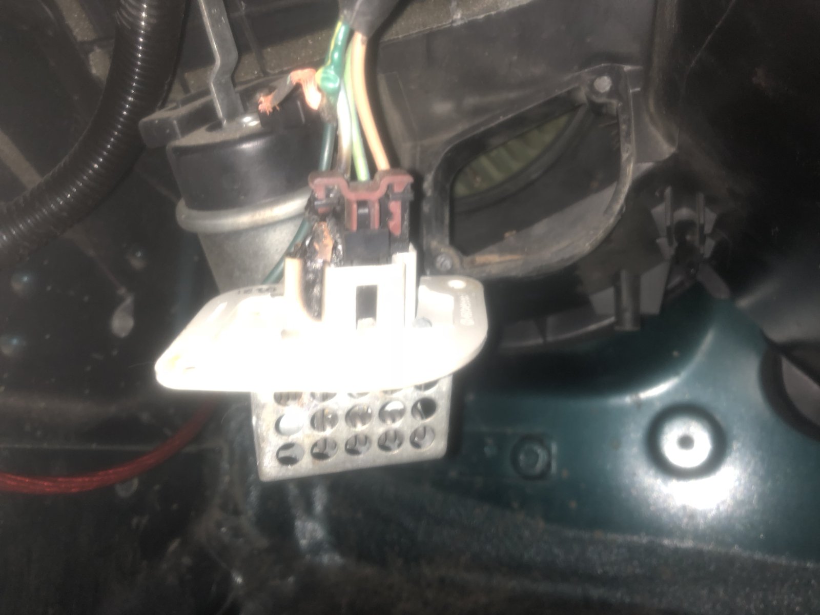 Burnt out wiring while trying to find Blower Motor Resistor | Jeep Wrangler  TJ Forum