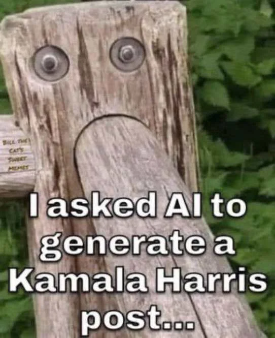 asked ai generate kamala harris post