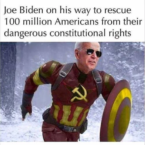 joe biden captain america communist saving you from constitutional rights