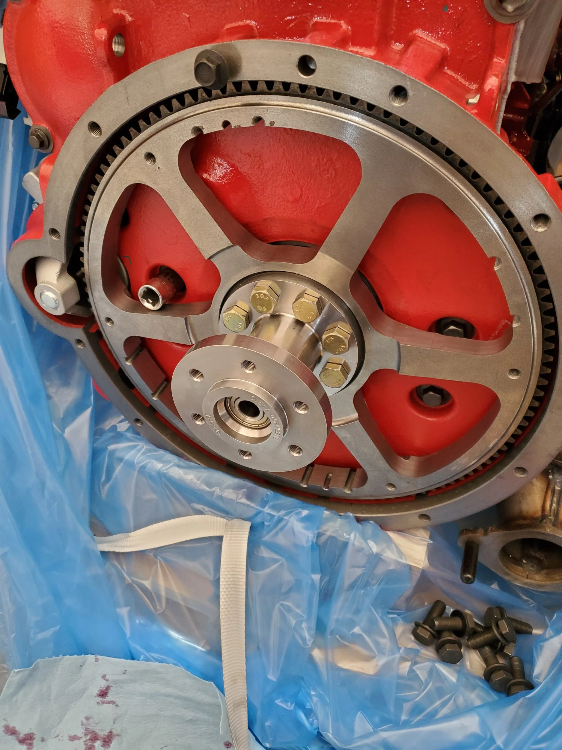 CRANK EXTENTION AND FLYWHEEL INSTALLED.webp