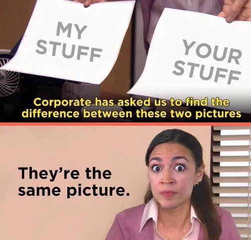 aoc corporate office difference two pictures my stuff your stuff same
