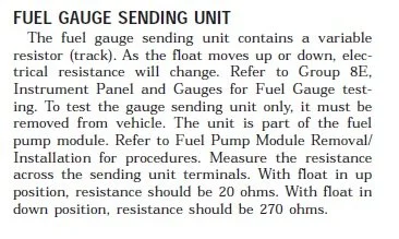 Fuel level sending unit ohms.webp