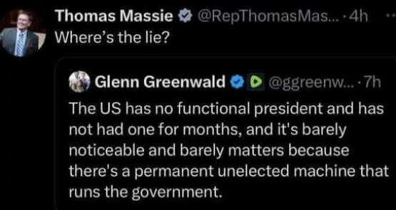 x no functional president unelected machine runs things
