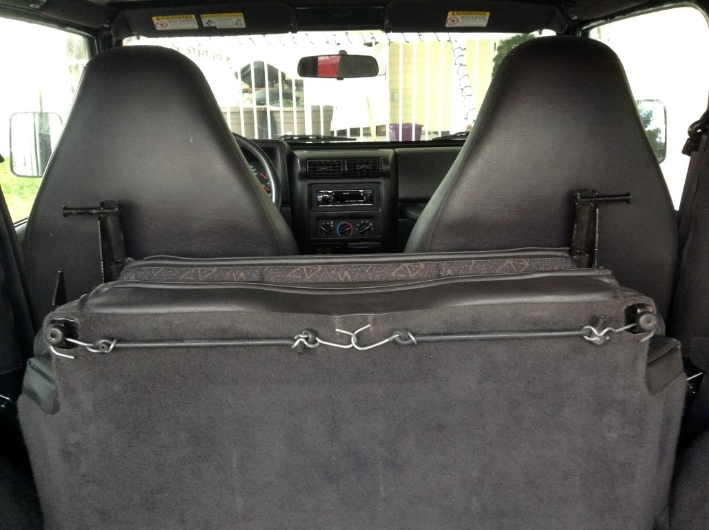 Securing your rear seat in the folded up position | Jeep Wrangler TJ Forum