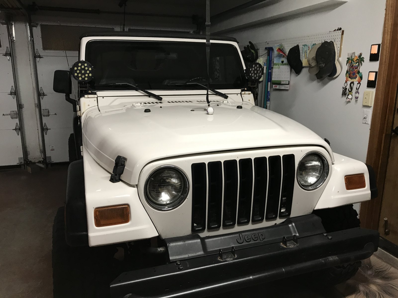 No threaded holes on windshield frame and no interior light with door  switches? | Jeep Wrangler TJ Forum
