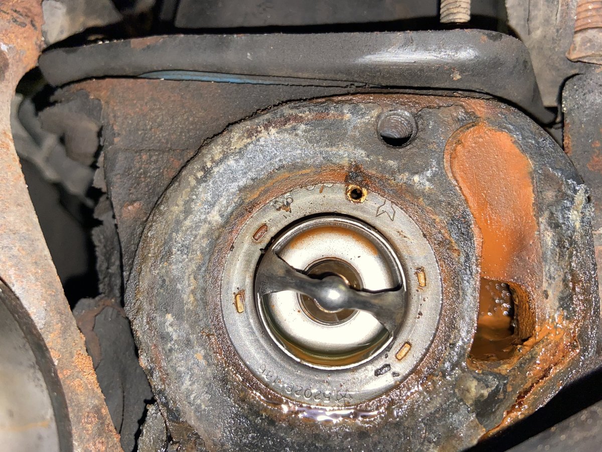 TJ thermostat stuck in the engine head | Jeep Wrangler TJ Forum