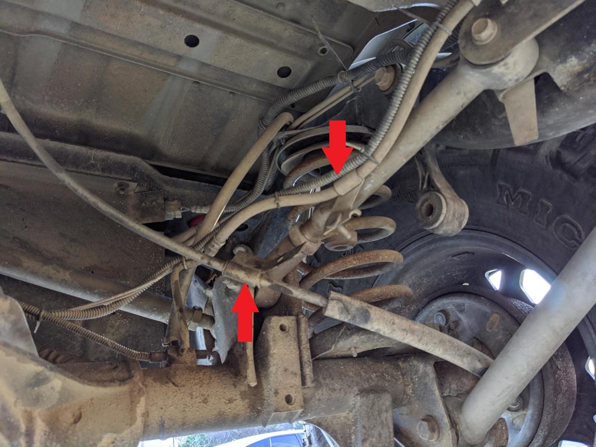 Rear brake lines just hanging out | Jeep Wrangler TJ Forum