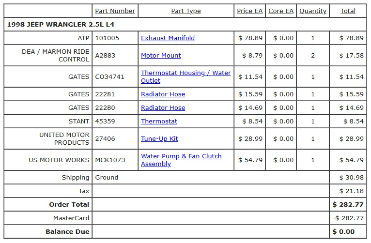 Jeep TJ engine parts order.PNG