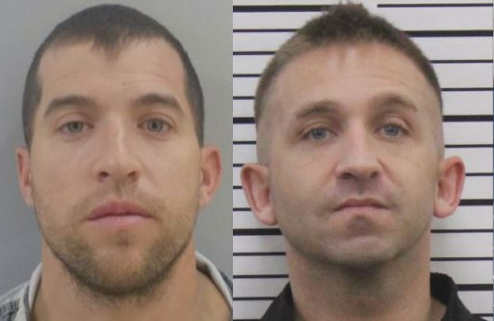 Authorities say 34-year-old (left) Caleb Kinsey and (right) 37-year-old Stephen Glosser...