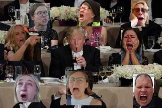 liberal meltdown trump drinking diet coke