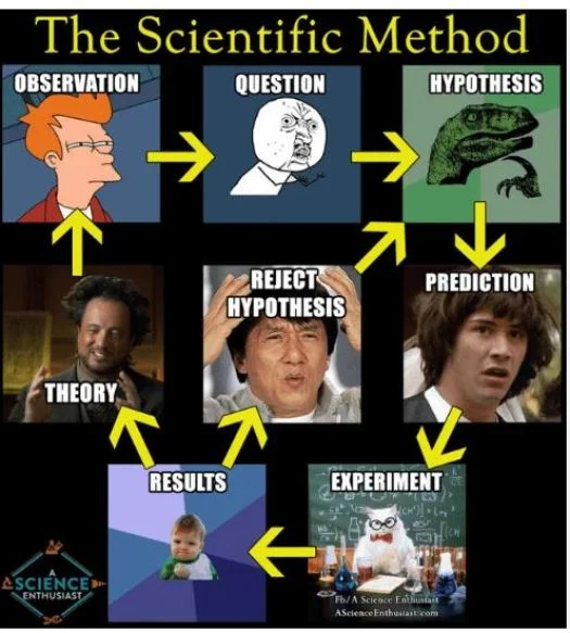 scientific method memes theory hypothesis experiment results