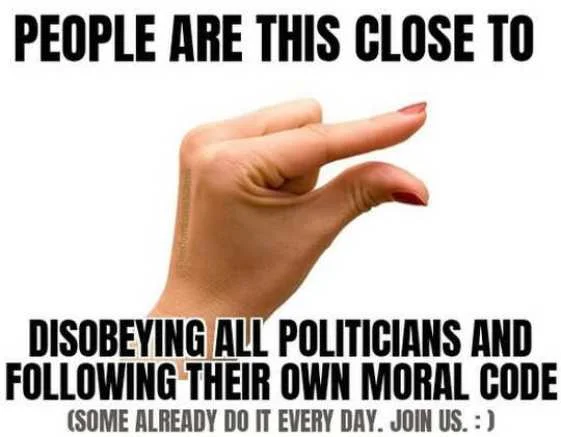 message people this close ignoring politicians own moral code