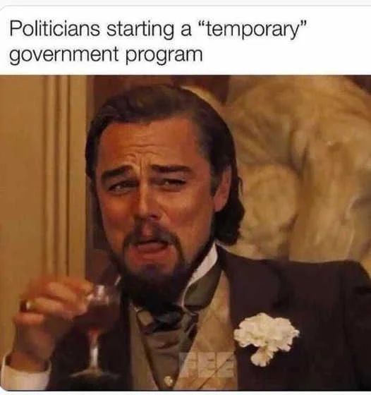 politicians starting temporary government program