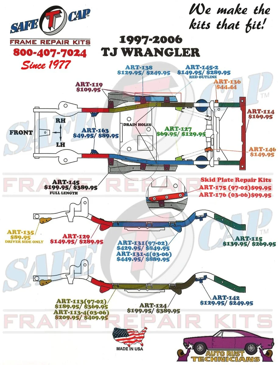 SafeTCap-frame-repair-kit-chart-for-Jeep-TJ.webp
