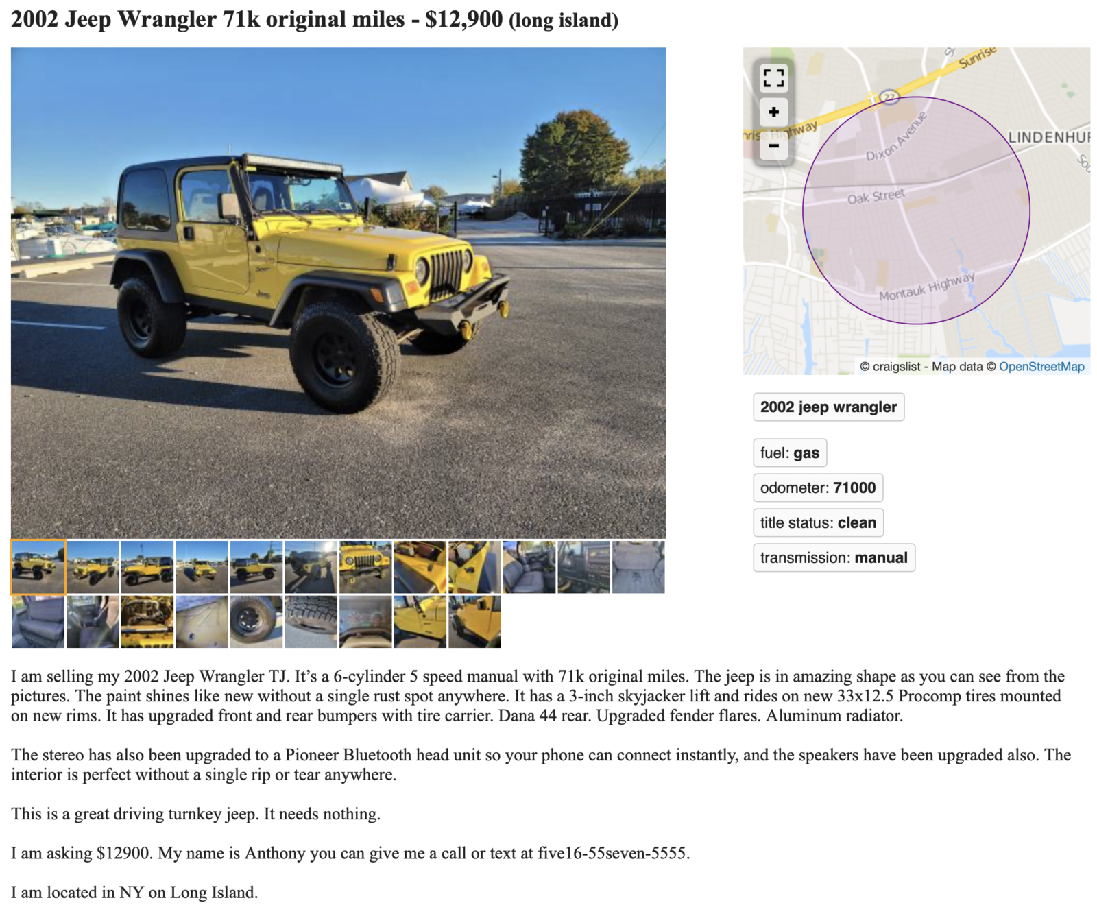 2002 Jeep Wrangler 71k original miles - $12,900 | Jeep Wrangler TJ Forum