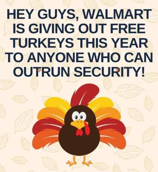 walmart free turkeys outrun security