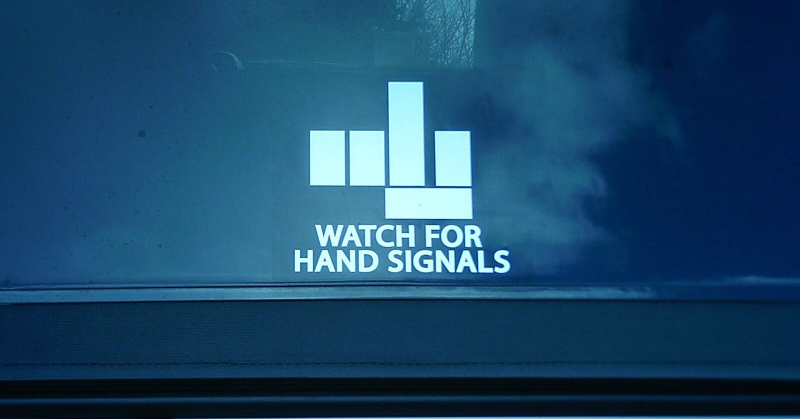 Watch for hand signals.JPG