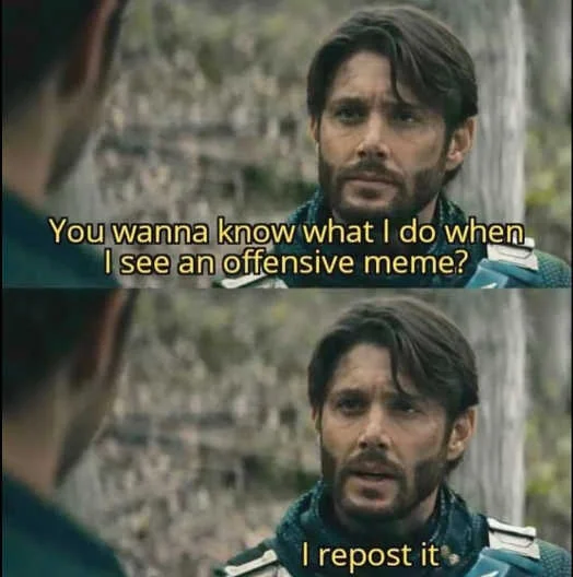 what do offensive meme repost it