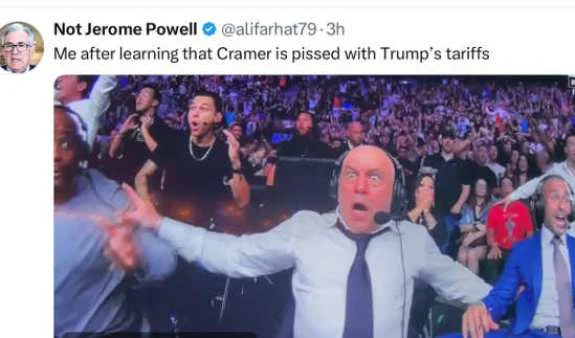 x me learning jim cramer pissed trump tariffs