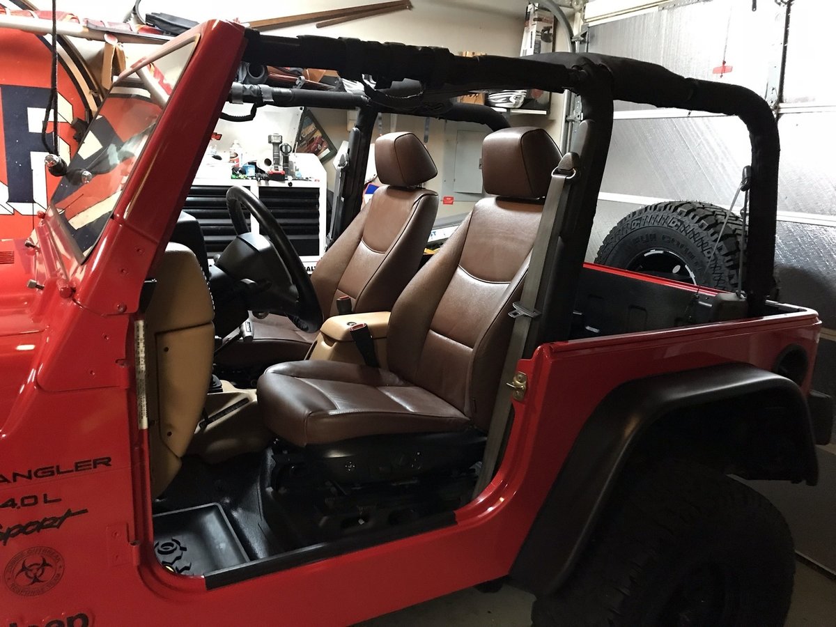 BMW sport seat install in Jeep Wrangler TJ | Jeep Wrangler TJ Forum