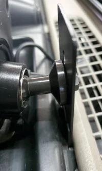 TJ Wrangler No Drill Garmin Dash Mount Close Up 06 12 2020.webp